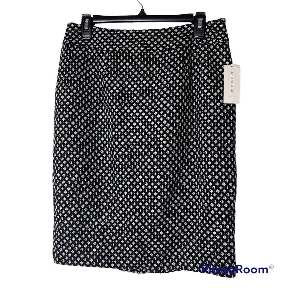 Charter Club Black and White Pencil Skirt